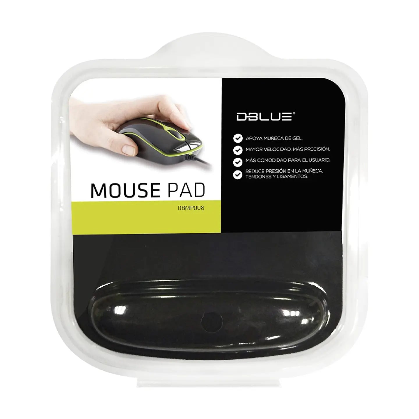 Mouse Pad Gel Con Apoya Muñeca Dblue DBMP008